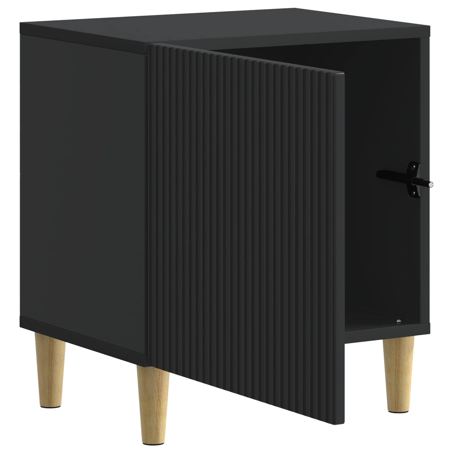 Bedside Cabinet 2 pcs Black 43 x 34.5 x 50 cm Engineered Wood