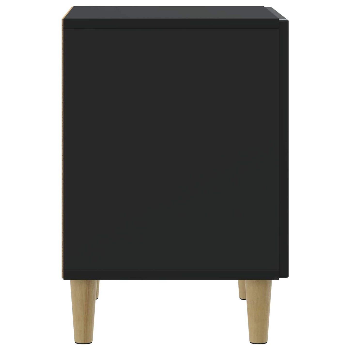 Bedside Cabinet 2 pcs Black 43 x 34.5 x 50 cm Engineered Wood
