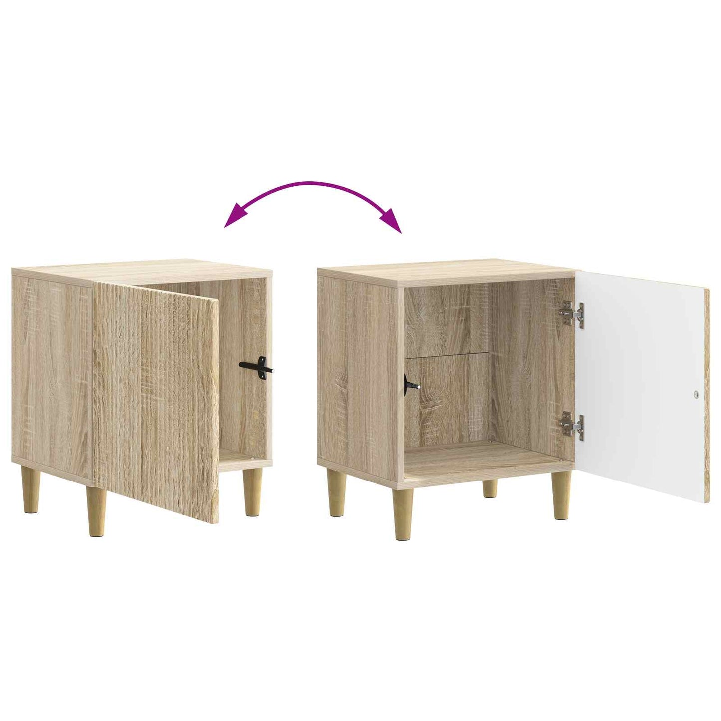 Bedside Cabinet 2 pcs Sonoma Oak 43 x 34.5 x 50 cm
