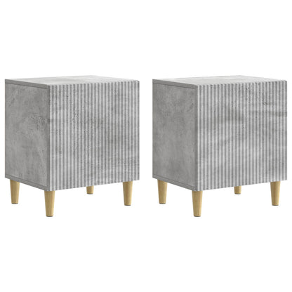 Bedside Cabinet 2 pcs Concrete Grey 43 x 34.5 x 50 cm