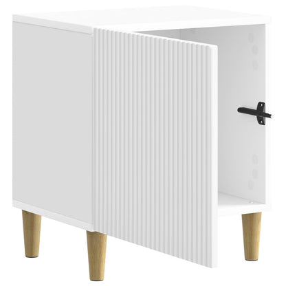 Bedside Cabinet High Gloss White 43 x 34.5 x 50 cm