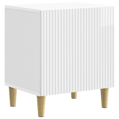 Bedside Cabinet 2 pcs High Gloss White 43 x 34.5 x 50 cm