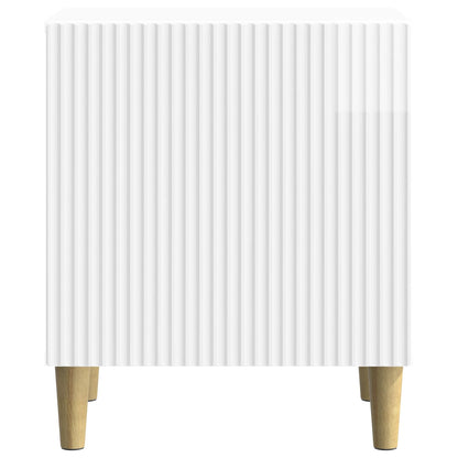 Bedside Cabinet 2 pcs High Gloss White 43 x 34.5 x 50 cm