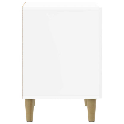 Bedside Cabinet 2 pcs High Gloss White 43 x 34.5 x 50 cm