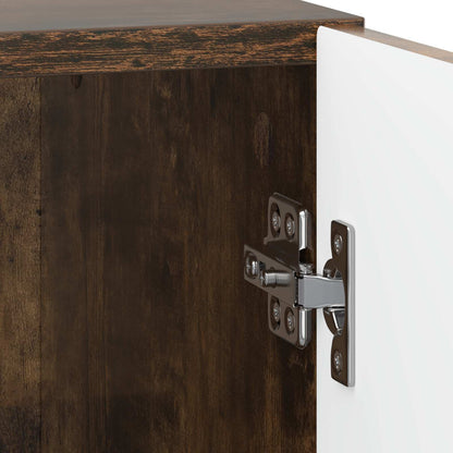 Bedside Cabinet Smoked Oak 43 x 34.5 x 50 cm Engineered Wood