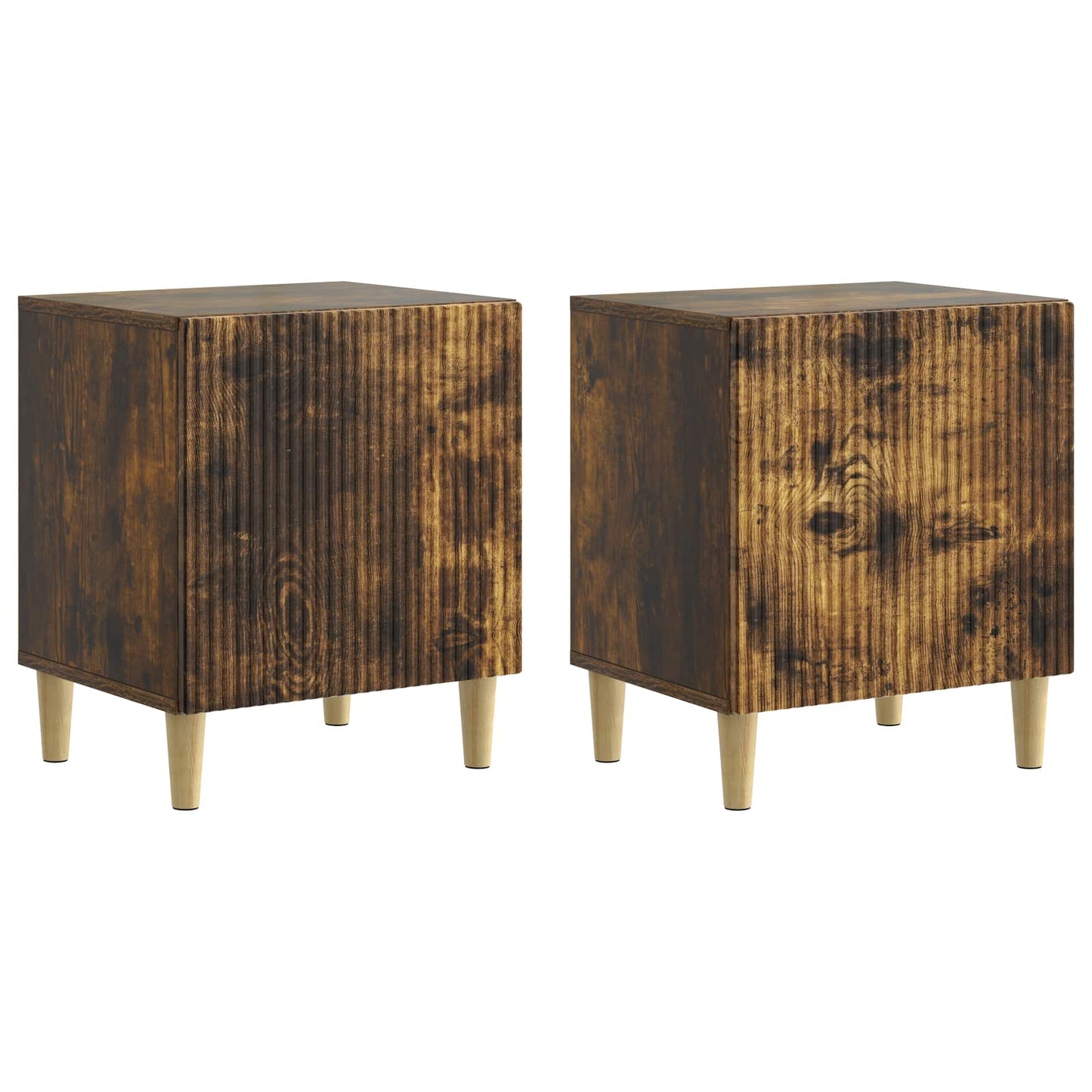 Bedside Cabinet 2 pcs Smoked Oak 43 x 34.5 x 50 cm