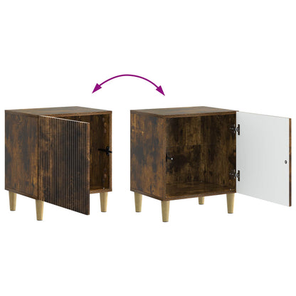 Bedside Cabinet 2 pcs Smoked Oak 43 x 34.5 x 50 cm