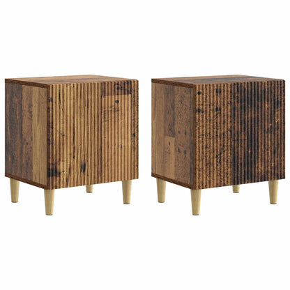 Bedside Cabinet 2 pcs Old Wood 43 x 34.5 x 50 cm
