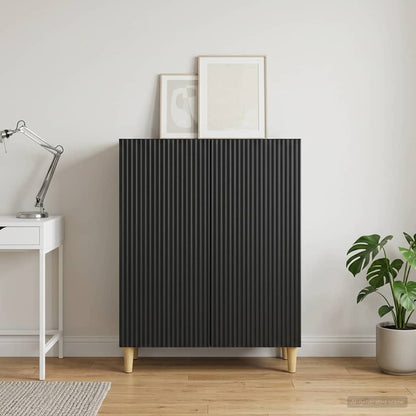 Sideboard Black 66 x 34.5 x 90 cm Engineered Wood