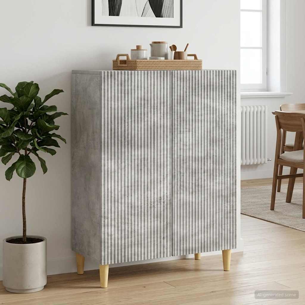 Sideboard Concrete Grey 66 x 34.5 x 90 cm Engineered Wood