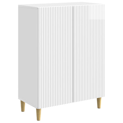 Sideboard High Gloss White 66 x 34.5 x 90 cm Engineered Wood