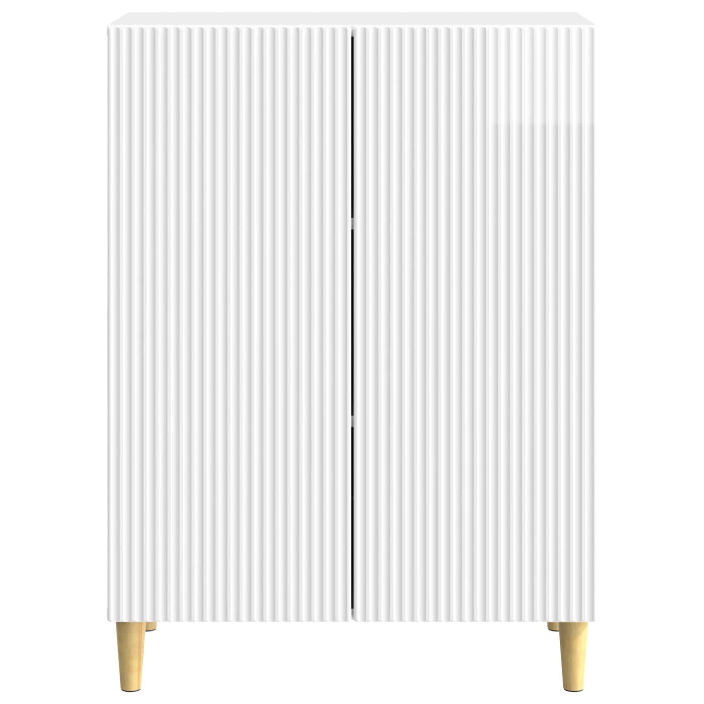 Sideboard High Gloss White 66 x 34.5 x 90 cm Engineered Wood