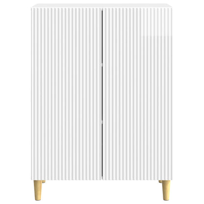 Sideboard High Gloss White 66 x 34.5 x 90 cm Engineered Wood