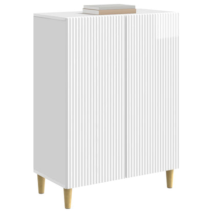 Sideboard High Gloss White 66 x 34.5 x 90 cm Engineered Wood