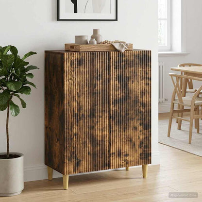 Sideboard Smoked Oak 66 x 34.5 x 90 cm Engineered Wood