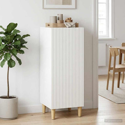 Sideboard High Gloss White 33 x 34.5 x 90 cm Engineered Wood
