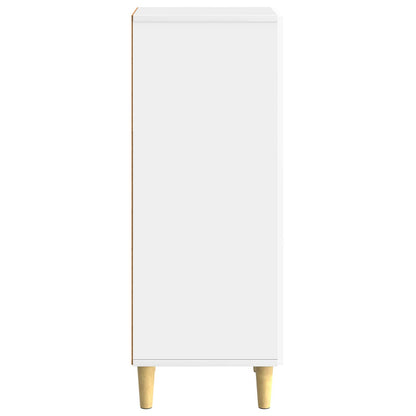 Sideboard High Gloss White 33 x 34.5 x 90 cm Engineered Wood