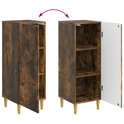 Sideboard Smoked Oak 33 x 34.5 x 90 cm Engineered Wood
