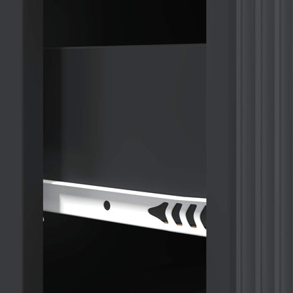 Drawer Cabinet Black 66 x 34.5 x 90 cm Engineered Wood