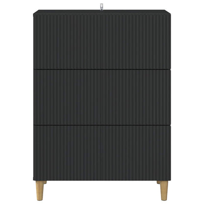 Drawer Cabinet Black 66 x 34.5 x 90 cm Engineered Wood