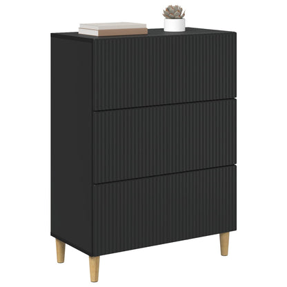 Drawer Cabinet Black 66 x 34.5 x 90 cm Engineered Wood