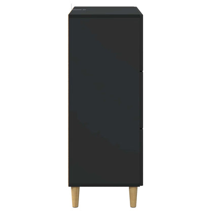 Drawer Cabinet Black 66 x 34.5 x 90 cm Engineered Wood