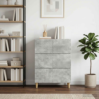 Drawer Cabinet Concrete Grey 66 x 34.5 x 90 cm Engineered Wood