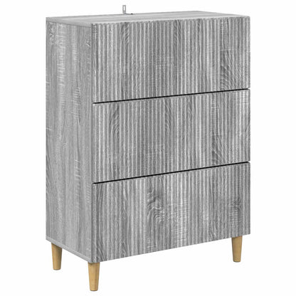 Drawer Cabinet Grey Sonoma 66 x 34.5 x 90 cm Engineered Wood