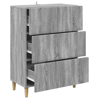 Drawer Cabinet Grey Sonoma 66 x 34.5 x 90 cm Engineered Wood
