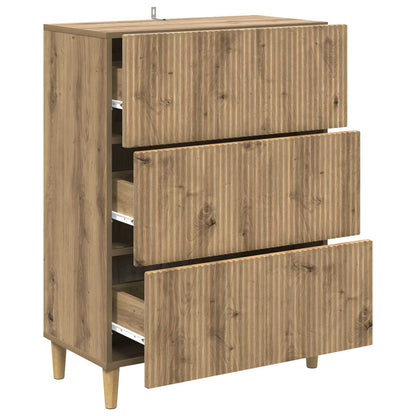 Drawer Cabinet 66 x 34.5 x 90 cm Engineered Wood Artisan Oak