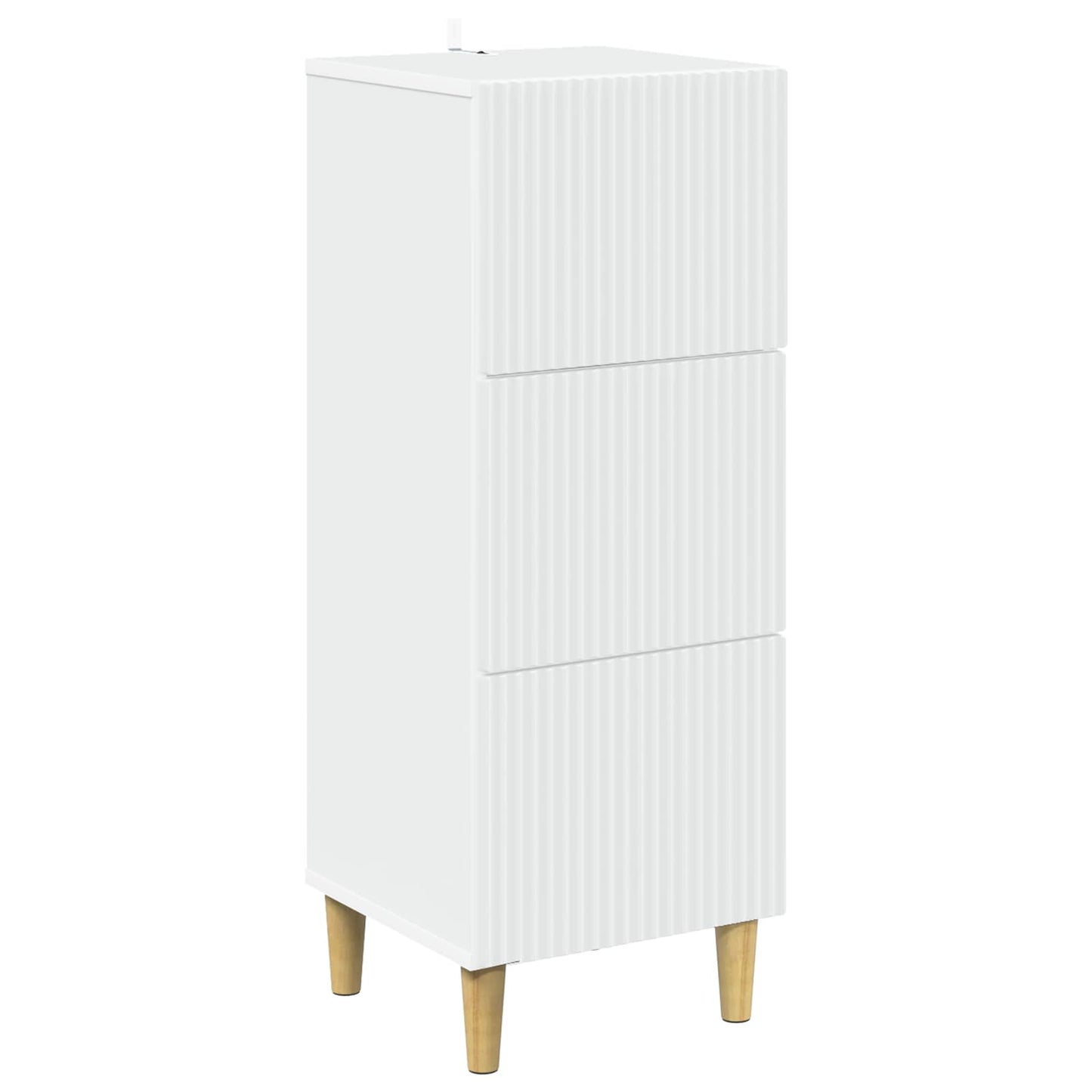 Drawer Cabinet White 33 x 34.5 x 90 cm Engineered Wood