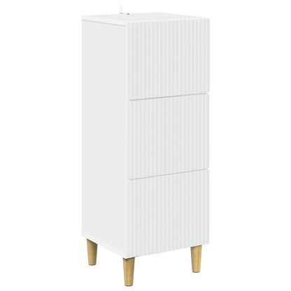Drawer Cabinet White 33 x 34.5 x 90 cm Engineered Wood