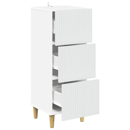 Drawer Cabinet White 33 x 34.5 x 90 cm Engineered Wood