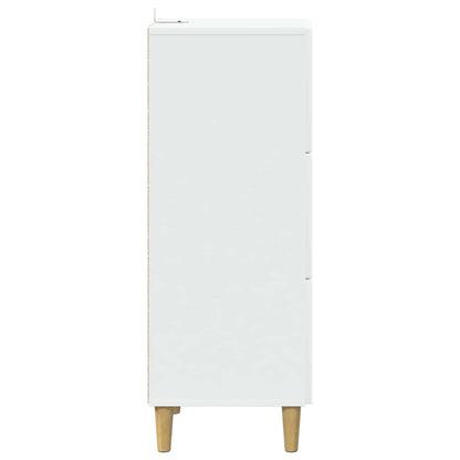 Drawer Cabinet White 33 x 34.5 x 90 cm Engineered Wood