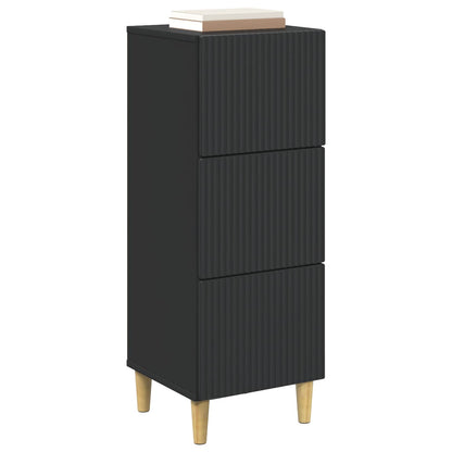 Drawer Cabinet Black 33 x 34.5 x 90 cm Engineered Wood