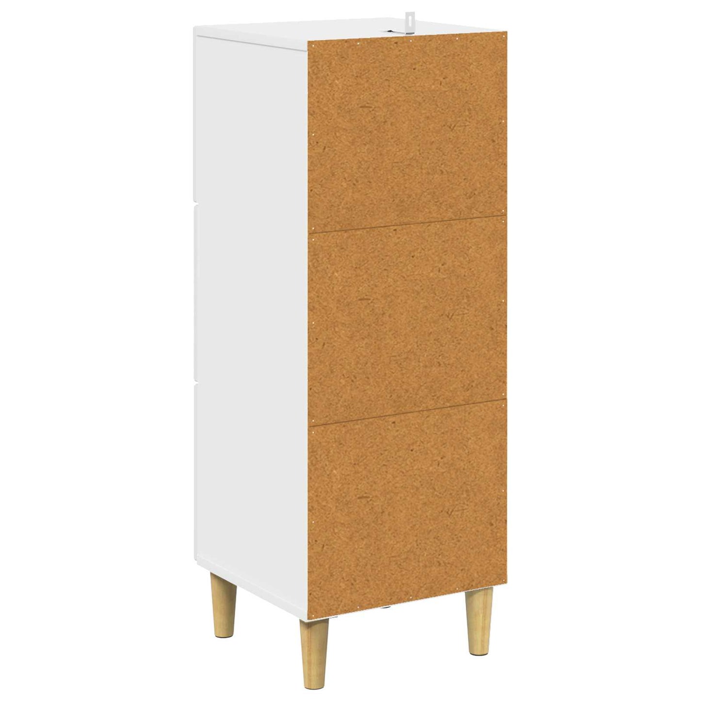 Drawer Cabinet High Gloss White 33 x 34.5 x 90 cm
