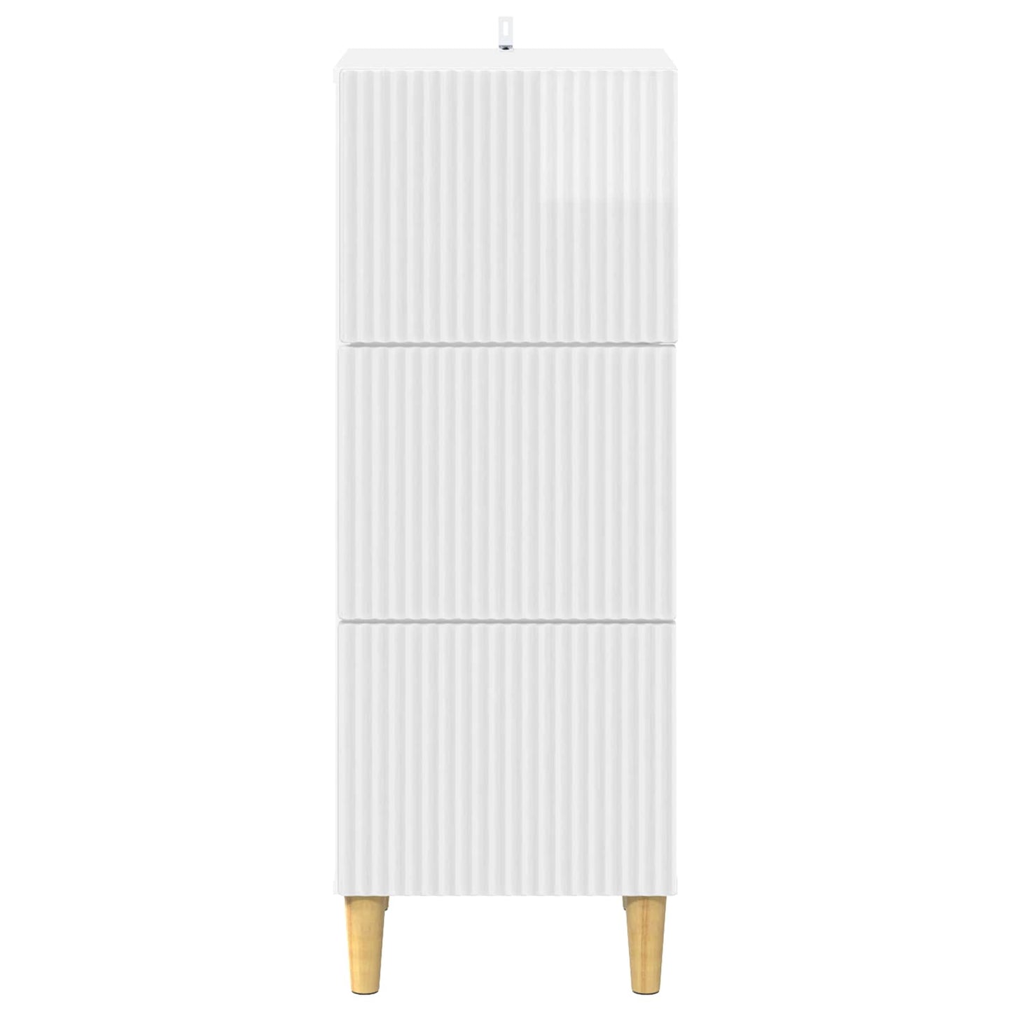 Drawer Cabinet High Gloss White 33 x 34.5 x 90 cm