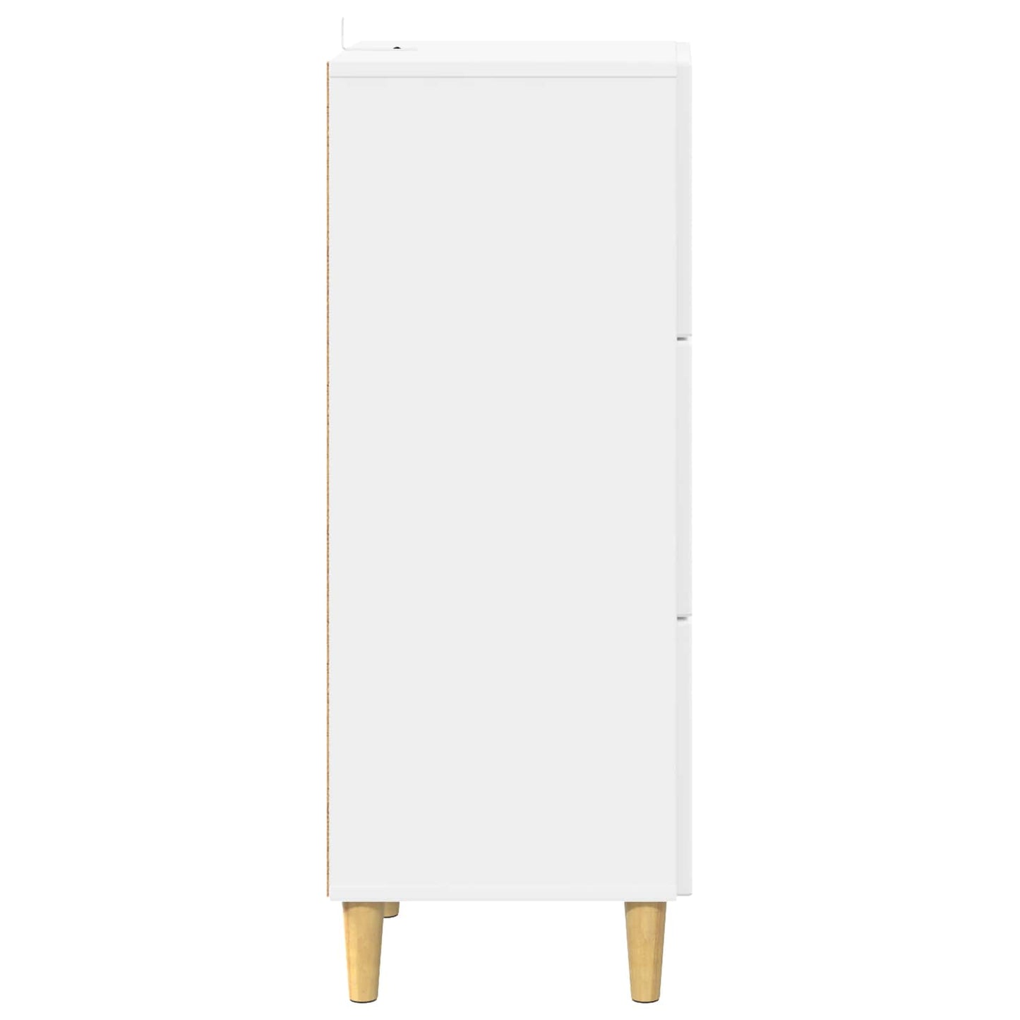 Drawer Cabinet High Gloss White 33 x 34.5 x 90 cm