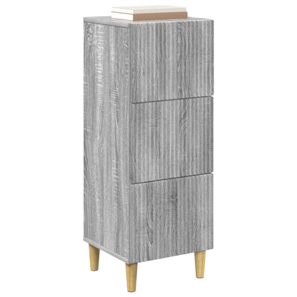 Drawer Cabinet Grey Sonoma 33 x 34.5 x 90 cm Engineered Wood