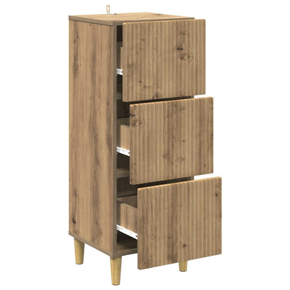 Drawer Cabinet 33 x 34.5 x 90 cm Engineered Wood Artisan Oak