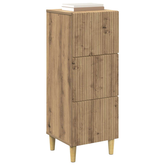 Drawer Cabinet Artisan Oak 33 x 34.5 x 90 cm Engineered Wood
