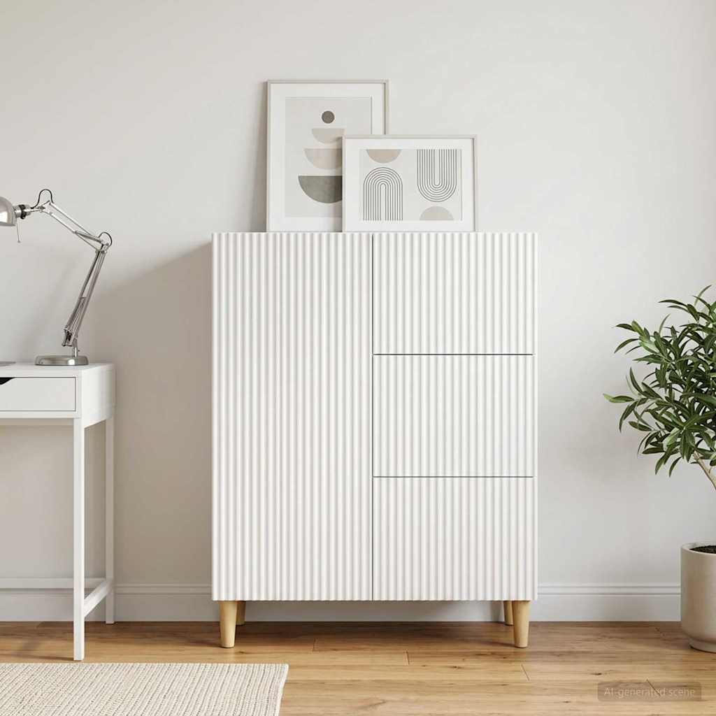 Sideboard with Drawer White 66 x 34.5 x 90 cm Engineered Wood