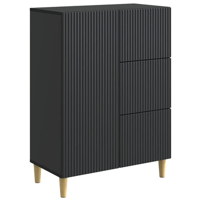 Sideboard with Drawer Black 66 x 34.5 x 90 cm Engineered Wood