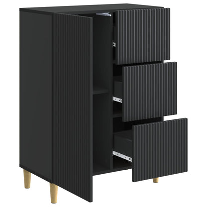 Sideboard with Drawer Black 66 x 34.5 x 90 cm Engineered Wood