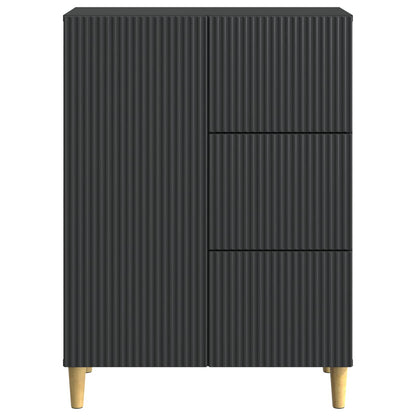 Sideboard with Drawer Black 66 x 34.5 x 90 cm Engineered Wood