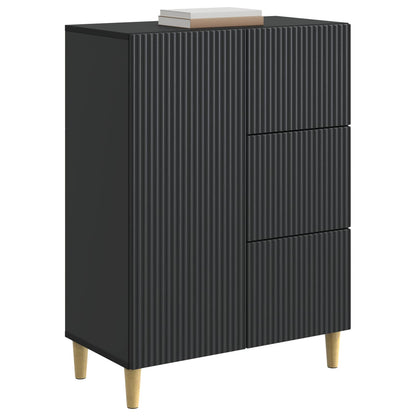 Sideboard with Drawer Black 66 x 34.5 x 90 cm Engineered Wood