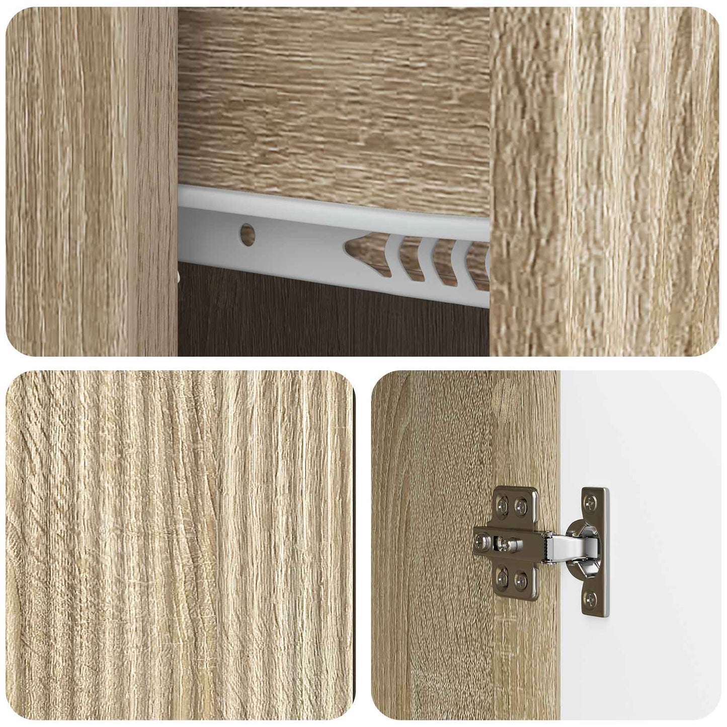 Sideboard Sonoma Oak 66 x 34.5 x 90 cm Engineered Wood