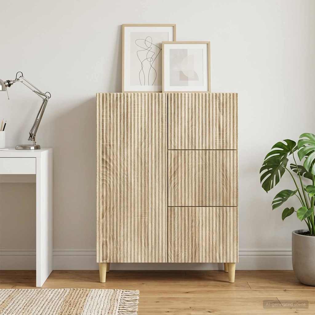 Sideboard Sonoma Oak 66 x 34.5 x 90 cm Engineered Wood