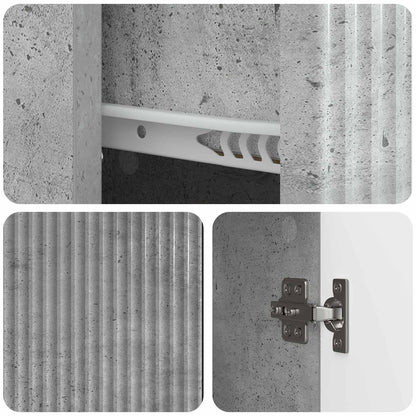 Sideboard Concrete Grey 66 x 34.5 x 90 cm Engineered Wood