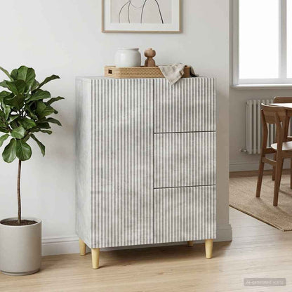 Sideboard Concrete Grey 66 x 34.5 x 90 cm Engineered Wood
